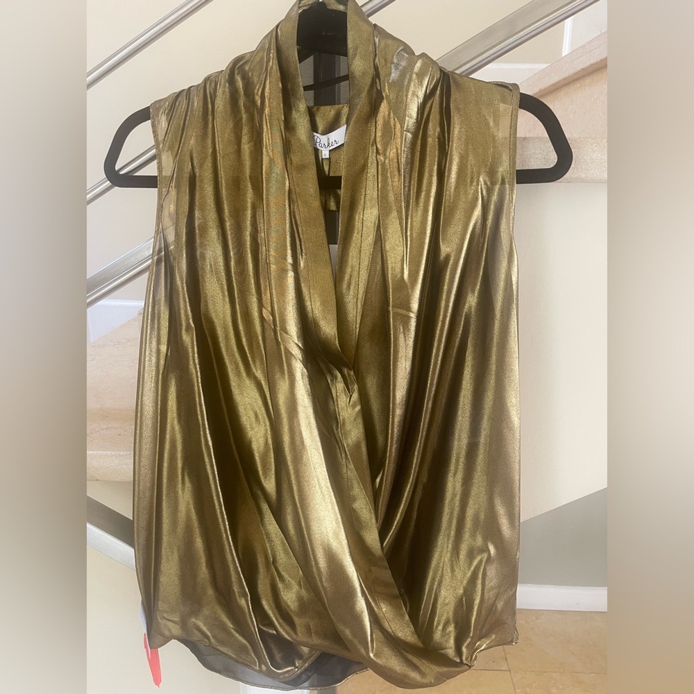 Parker Gold Metallic Blouse
